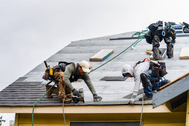 Professional Gutter Installation technician working in Parma, ID